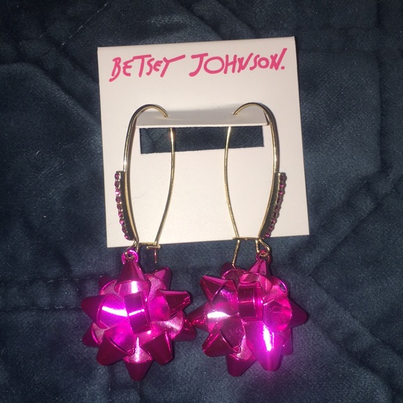 Betsey Johnson | women's bow earrings - Picture 3 of 4